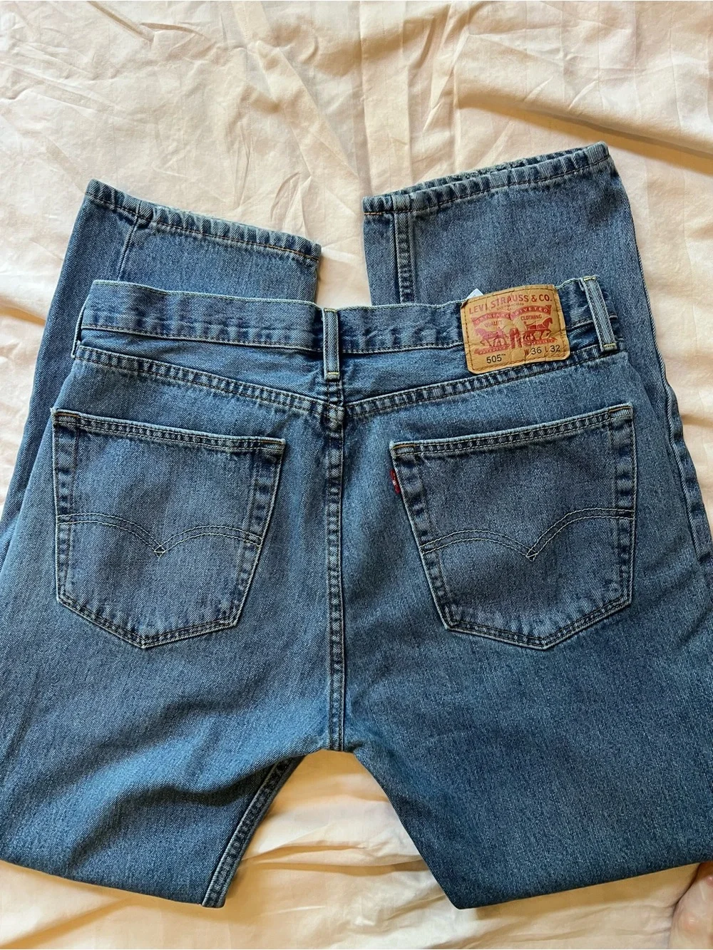 Levi’s men’s 505 straight leg original denim jeans 36 x 32